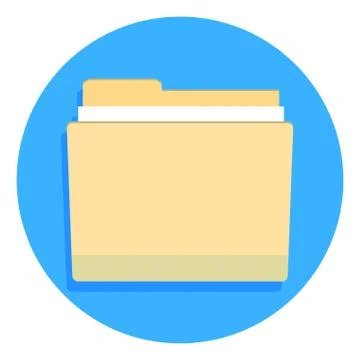 Yellow folder for documents Stock Illustration