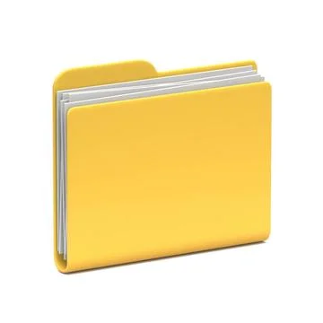 Yellow folder icon closed 3D Yellow folder icon closed 3D rendering illust... Stock-Fotos