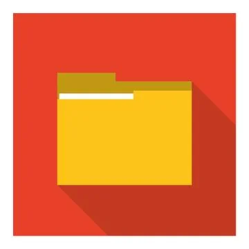 Yellow folder icon. File design. Vector graphic 库存插图