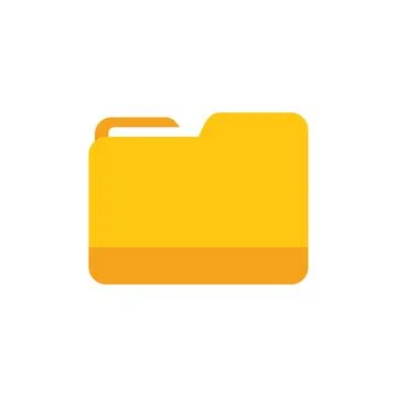 Yellow folder icon representing data storage and organization 스톡 일러스트