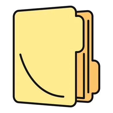 Yellow folder icon representing document storage and organization イラスト素材