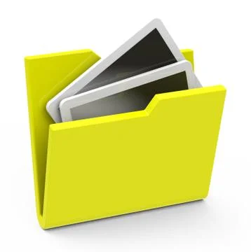 The yellow folder Stock Illustration
