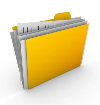 Yellow folder Stock-Illustration