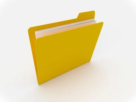 Yellow Folder Stock Illustration