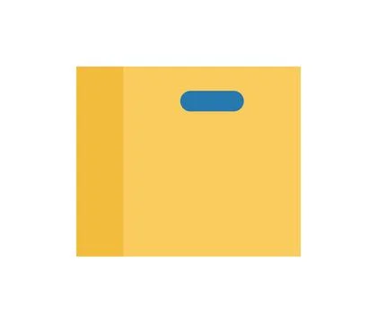 Yellow folder. Office organization and paperwork sorting vector illustration Stock Illustration