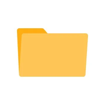 Yellow folder sign for digital files, data information storage and sharing Illustrazione stock