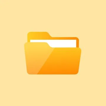 Yellow folder vector Stock Illustration