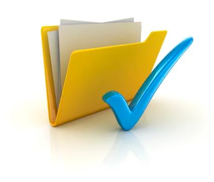Yellow folder voting Stock-Illustration