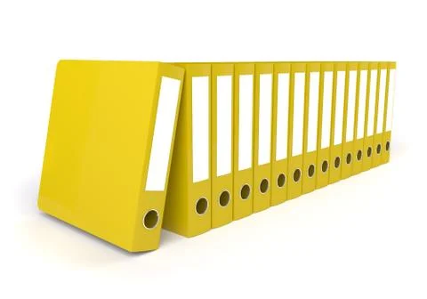 Yellow folders Stockillustratie