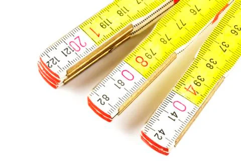 Yellow folding rule Stock Photos