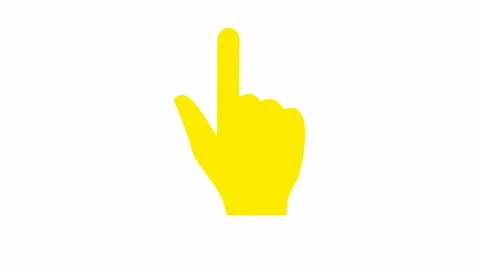 Yellow forefinger white Stock Footage 195087655