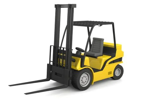 Yellow forklift Stock Illustration
