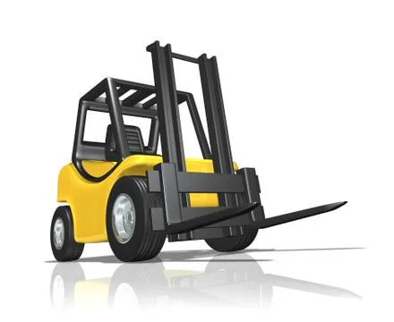 Yellow forklift Stock Illustration