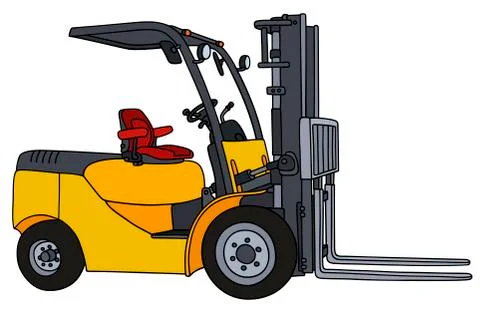 Yellow forklifts Stock Illustration