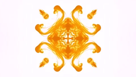 Yellow four-leaf clover mutates into an abstract, intricate hologram Video stock 317796290