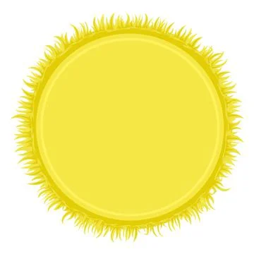 Yellow frame with grass Stock Illustration