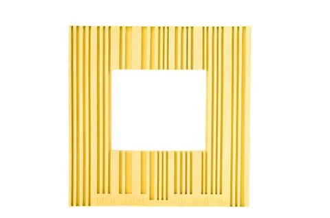 Yellow  frame isolated on white Photos