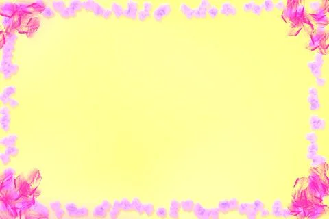 Yellow frame with pink dotted edges,sides for text Stock Illustration