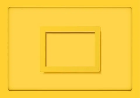 Yellow Frames on Yellow Background with Shadows Stock Illustration