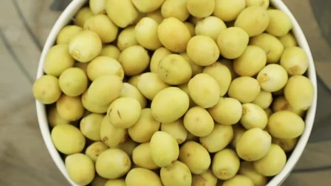 Yellow Fresh Barhi Dates Stock Footage 202723511