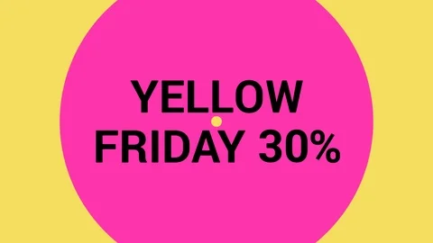Yellow Friday concept with text animation Video stock 115894895