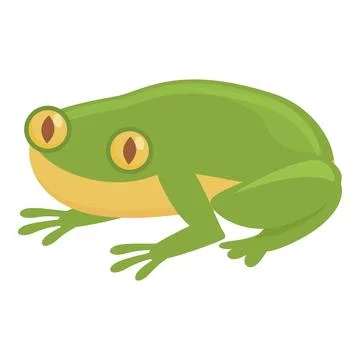 Yellow frog icon cartoon vector. Cute animal Stock Illustration