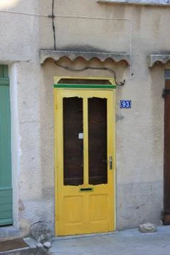 Yellow frontdoor Stock Photos