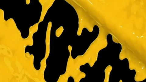 Yellow Fruit Juice Splash Flow Widescreen Stock-Footage 344766543