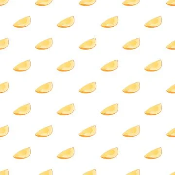 Yellow fruit slices creating a seamless pattern background Stock Illustration
