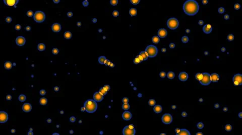 Yellow full-spheres in blue light Видео 8995559