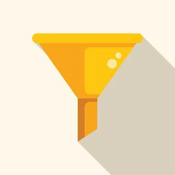 Yellow funnel filtering with long shadow イラスト素材