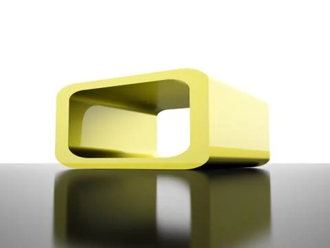 Yellow futuristic element rendered 스톡 일러스트