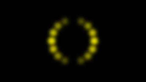Yellow Fuzzy Preloader with Transparent Background Vidéo 86835516