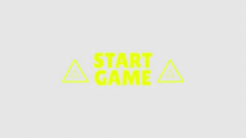 A yellow game over title with triangles Stock Footage 337080286