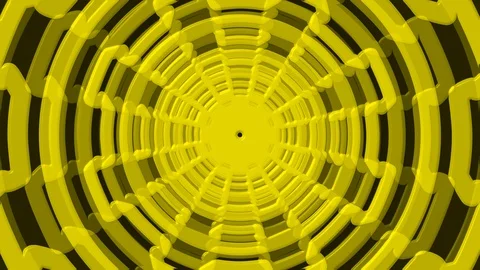 Yellow Gear Shape Zoom Stock Footage 100387018