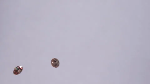Yellow Gems Falling Stock Footage 258658167