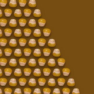 Yellow Gemstones Pattern on background, color Stones composition. Stock Illustration