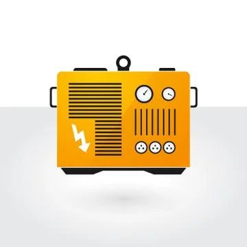 Yellow generator Stock Illustration