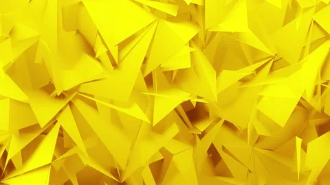 Yellow Geometric 3D Polygons Stock Footage 135813640