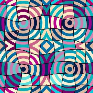 Yellow geometric pattern in a patchwork collage style. 스톡 일러스트