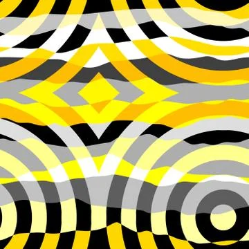 Yellow geometric pattern in a patchwork collage style. Illustrazione stock