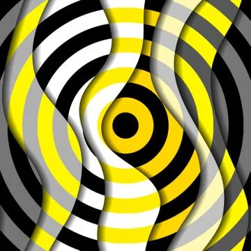 Yellow geometric pattern in a patchwork collage style. Stockillustratie