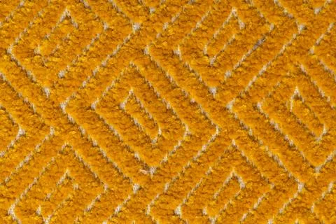 Yellow Geometric Patterned Fabric Texture Background Macro Stock Photos