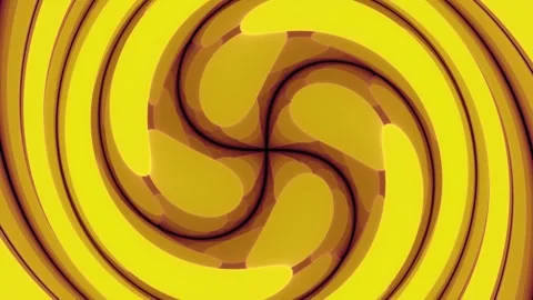 Yellow geometric spirals zoom seamlessly looping animation Stock Footage 337667262