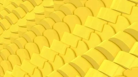 Yellow geometrical cells motion dynamic creative background. Smooth geometrical Stock Illustration