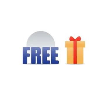 Yellow gift box, additional present icon, reward concept, shopping bonus Illustrazione stock