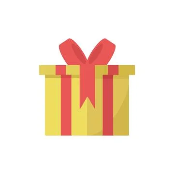 Yellow Gift Box Stock Illustration