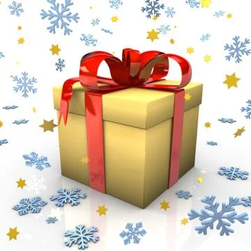 Yellow gift Stock Illustration