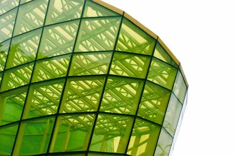 Yellow glass panel struture Stock Photos