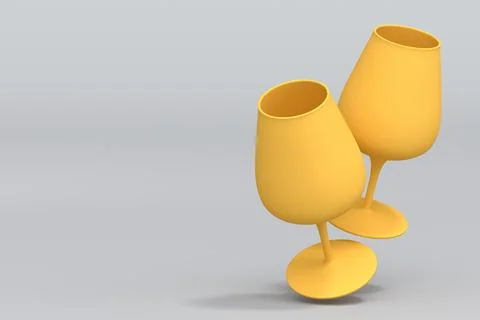 Yellow glasses of fresh draft beer on a grey monochrome background. Stock Illustration